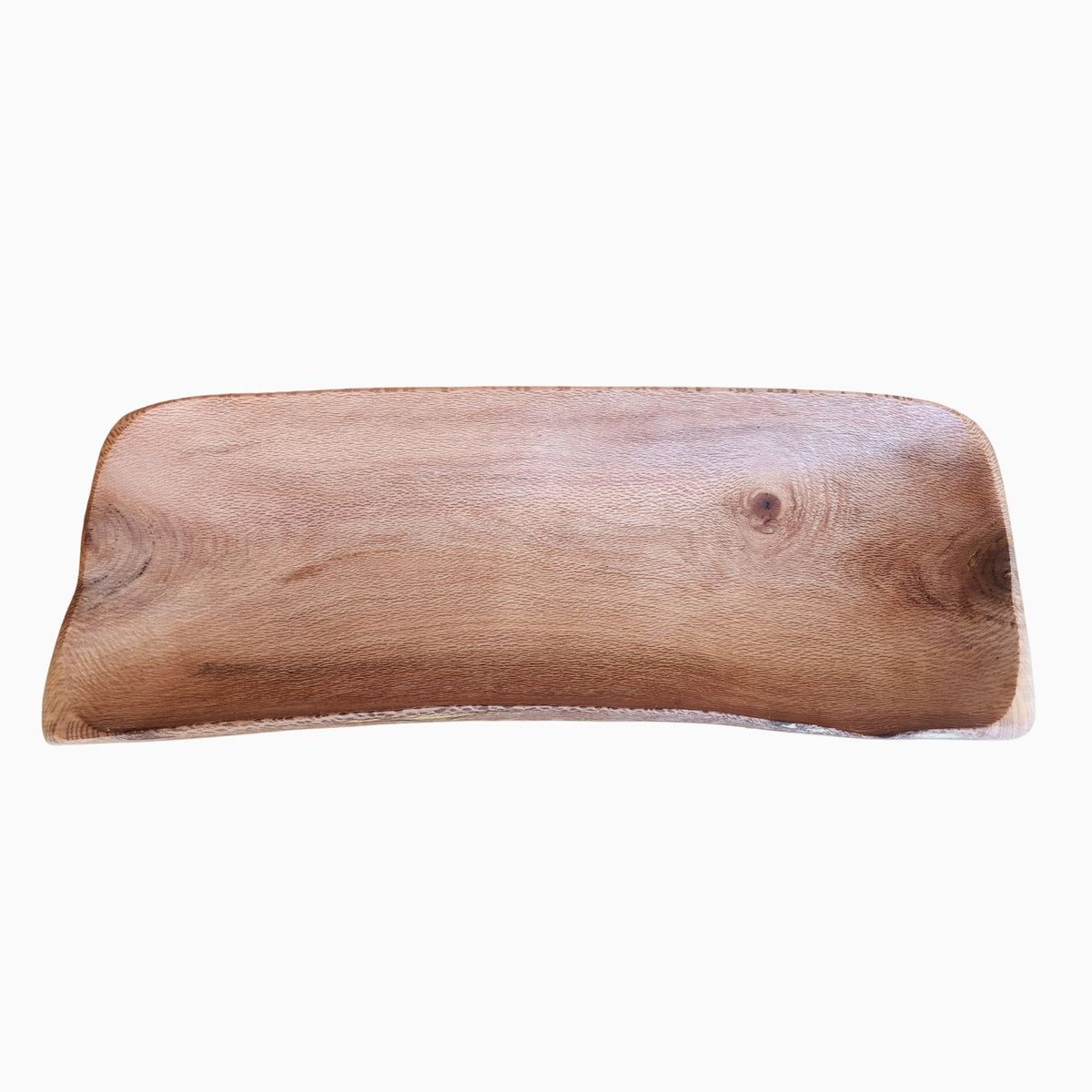 Bandeja Decorativa Orgánica de Madera Tallada - Witralun (47x16x7 cm)