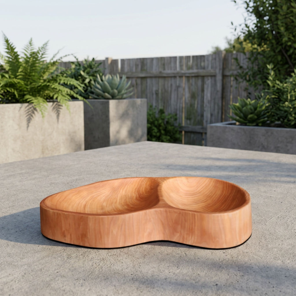 Centro de Mesa de Madera de Ciprés 58x31x8 cm - Witralun