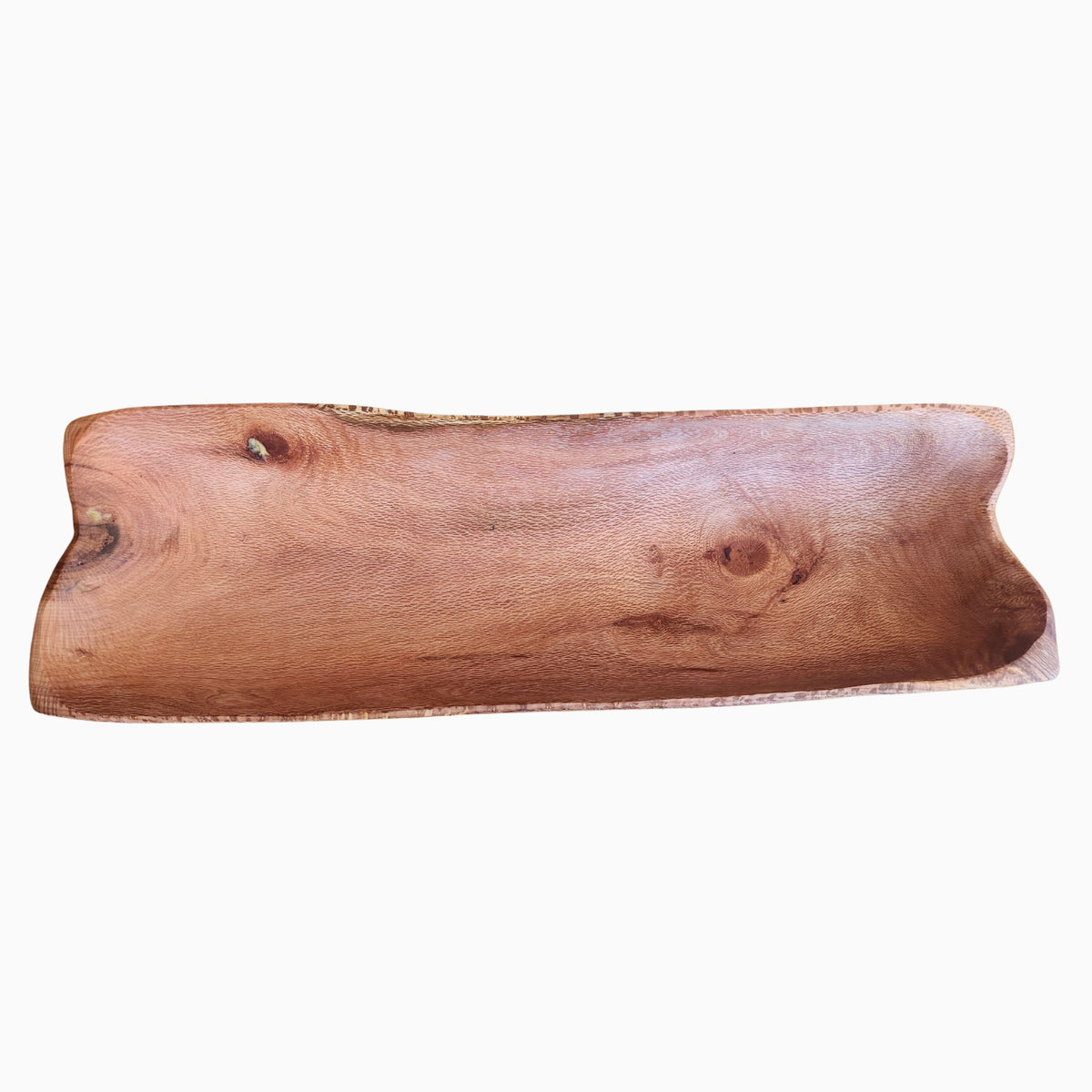 Bandeja Decorativa de Madera Rústica Alargada - Witralun (48 x 17 x 7 cm)