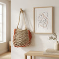 Bolsa Pilwa del Lago Budi con Forma de Cartera y Franja Naranja - Witralun