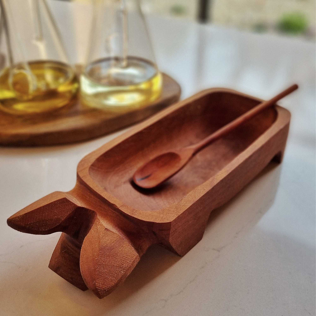 Chanchito de Madera de Raulí Grande para Pebre - Witralun