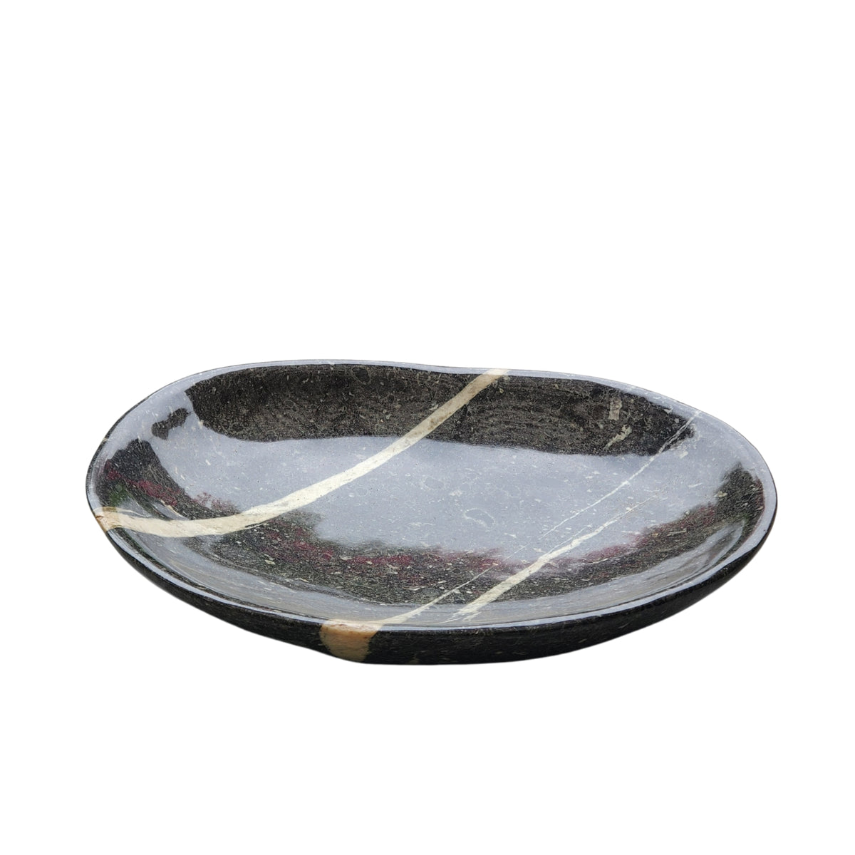 Centro de Mesa de Lujo Piedra Negra Pulida y Vitrificada - Witralun
