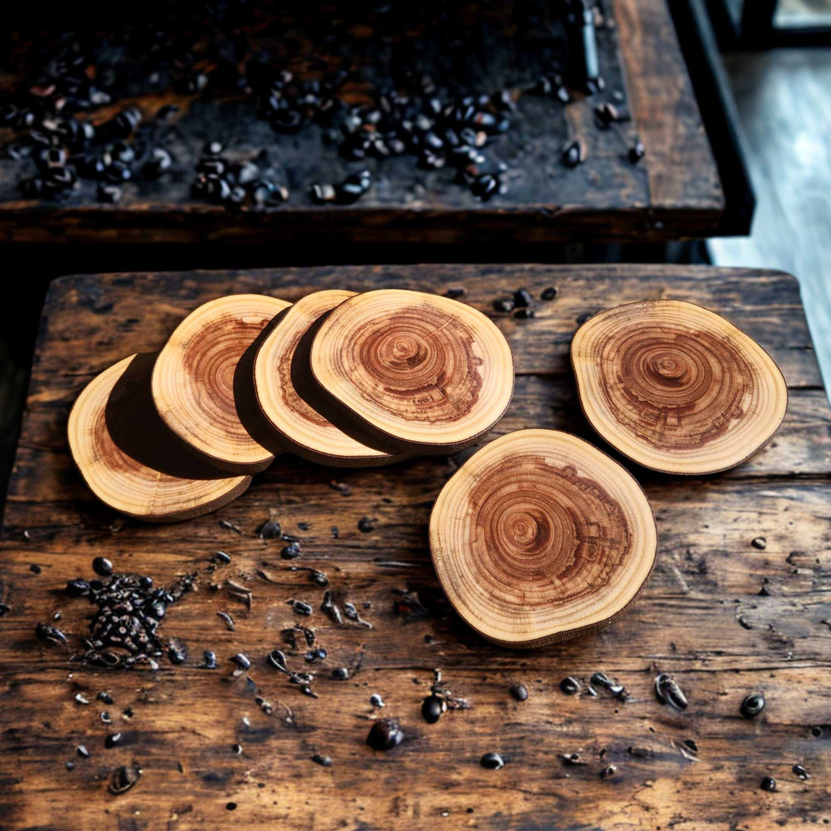 Set de 6 Posavasos de Madera de Aromo - Witralun