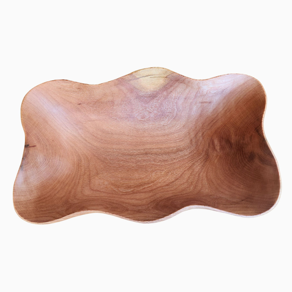 Centro de Mesa en Madera Nativa de Avellano Chileno - Witralun (41x25x10 cm)
