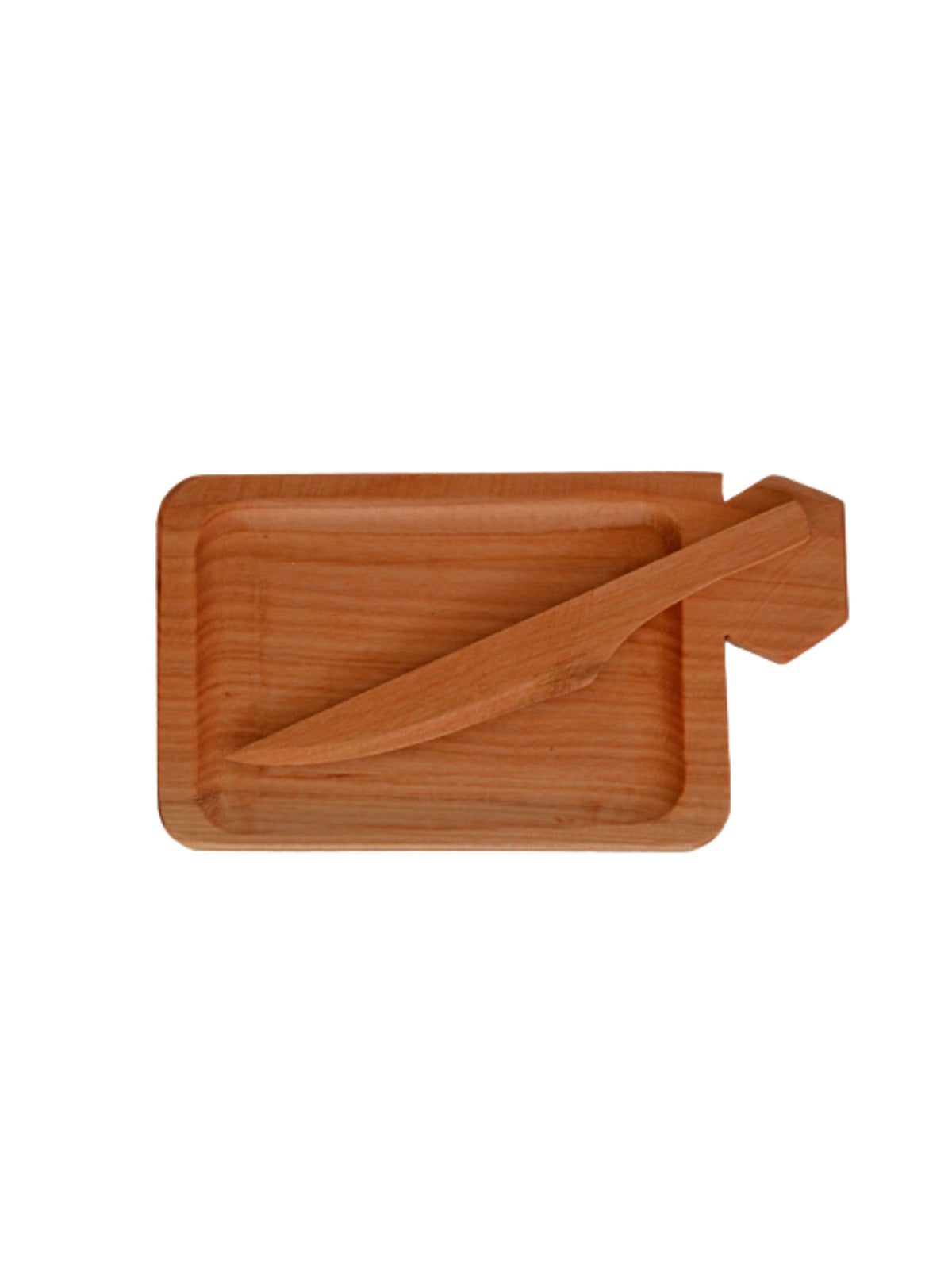 Mantequillera de Madera de Raulí con Mango y Cuchillo - Witralun