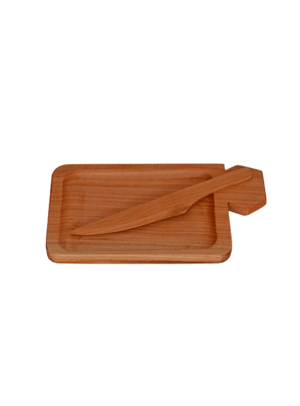 Mantequillera de Madera de Raulí con Mango y Cuchillo - Witralun