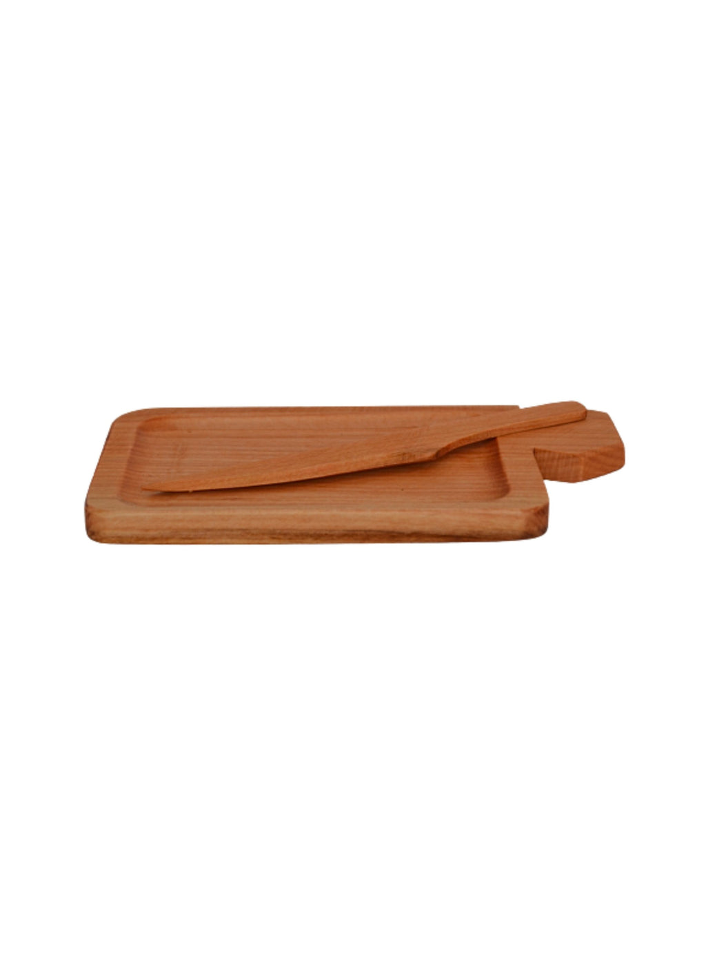 Mantequillera de Madera de Raulí con Mango y Cuchillo - Witralun