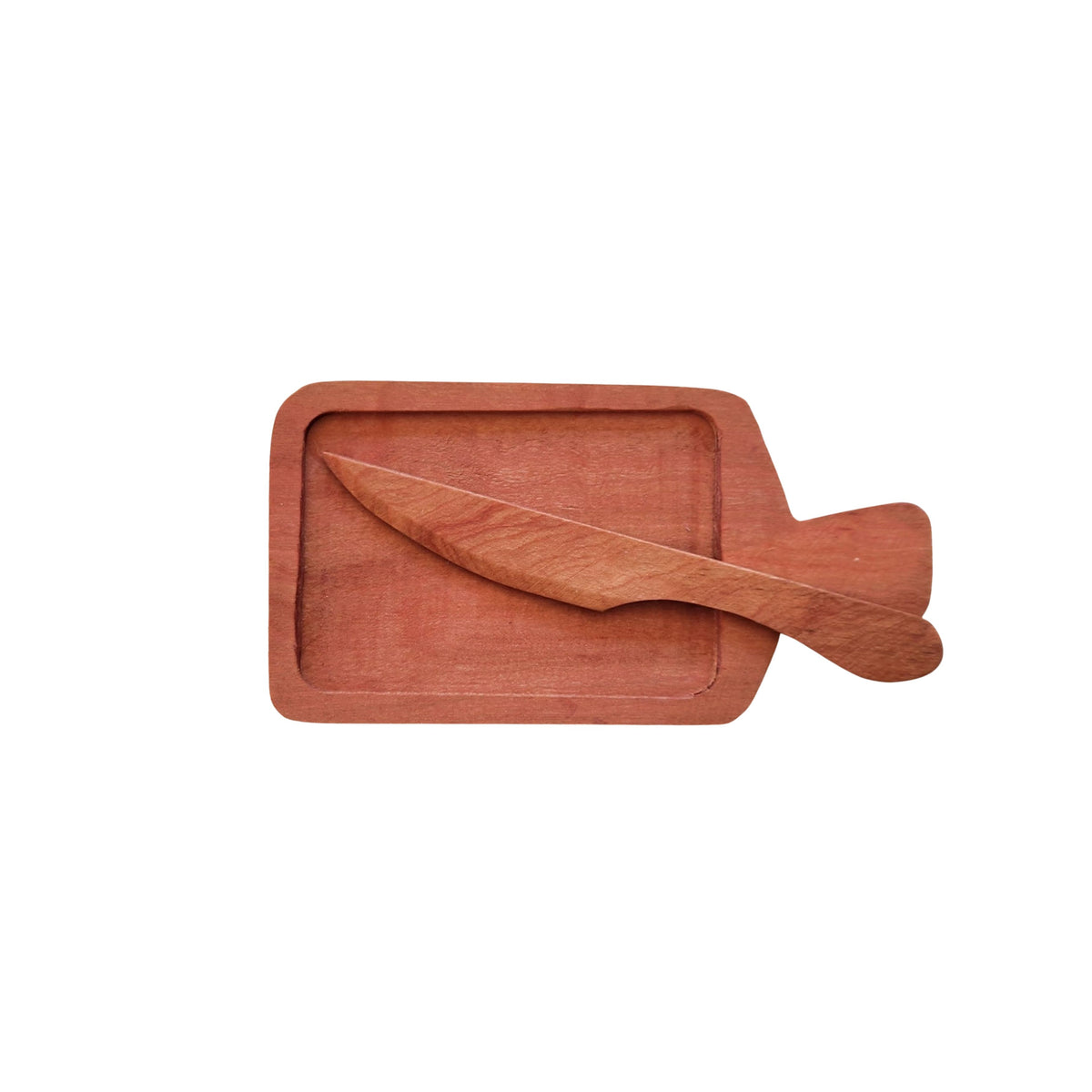 Mantequillera de Madera con Mango Central y Cuchillo - Witralun