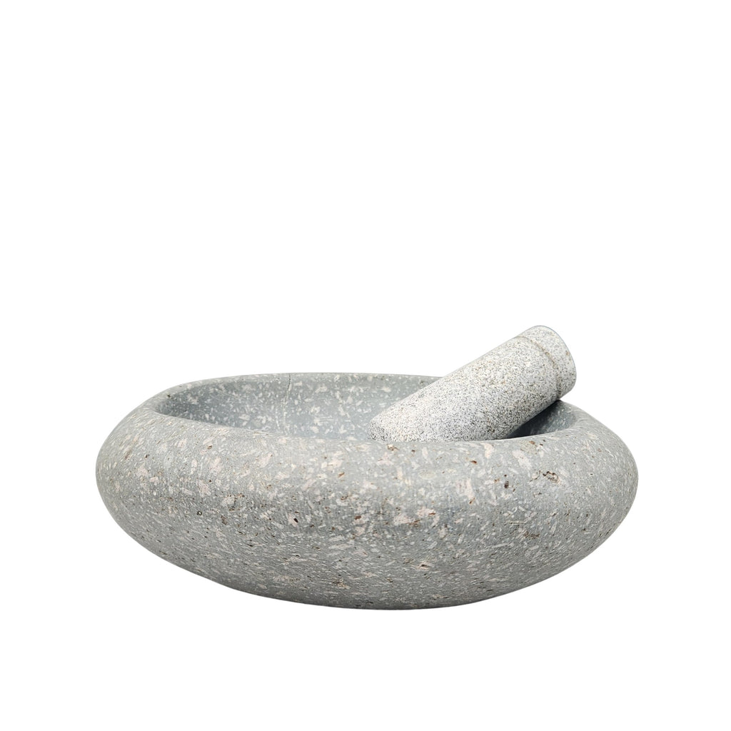 Mortero de Piedra Redondo Grande 27x27x9,5 cm - Witralun