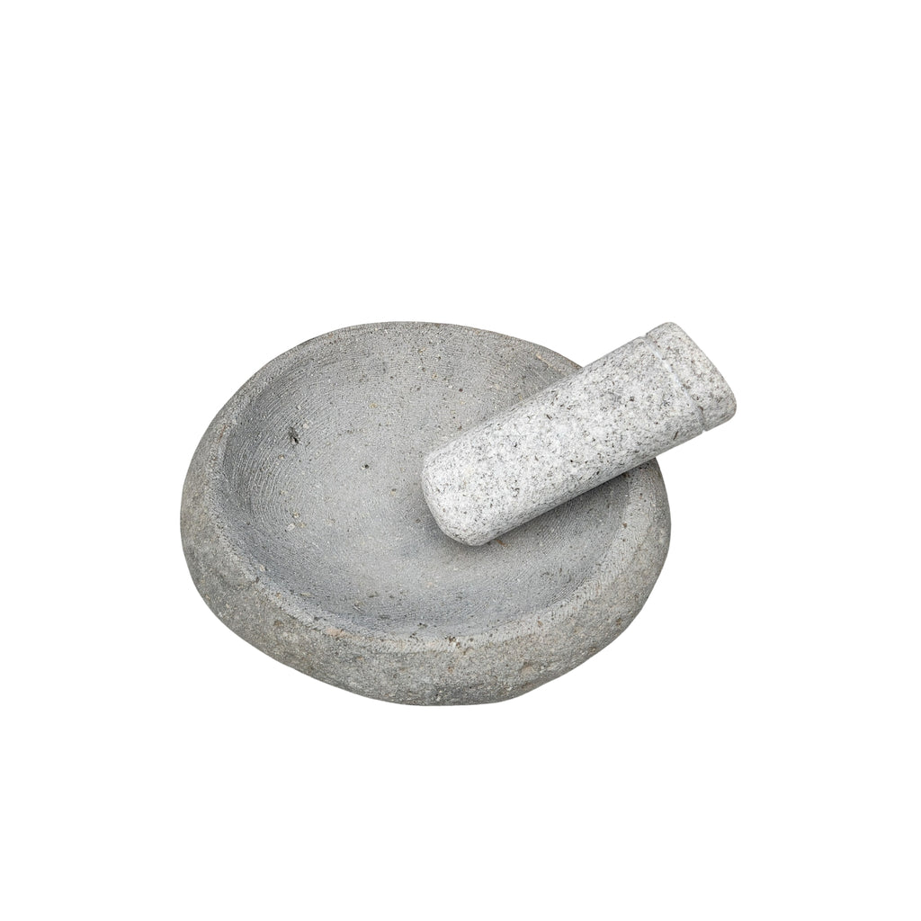 Mortero de Piedra Redondo Mediano 22,5x20x8 cm - Witralun