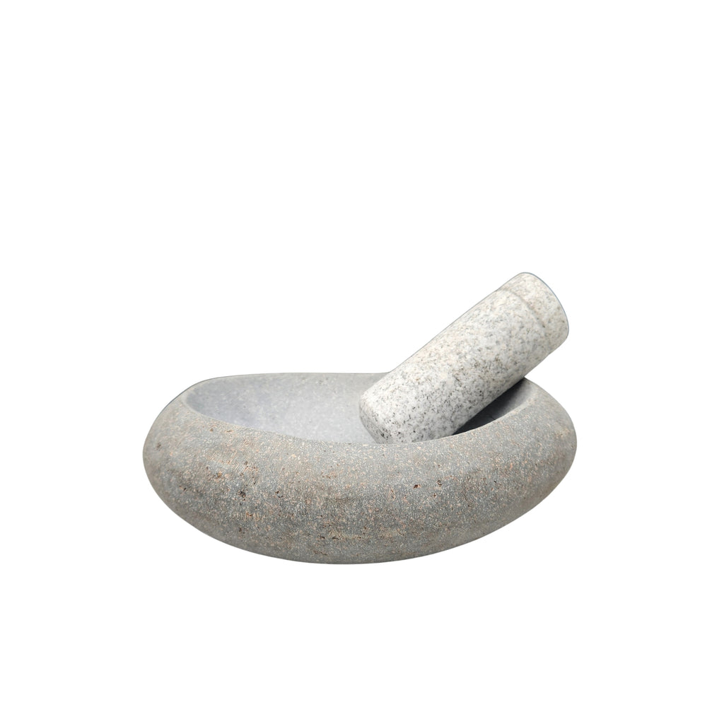 Mortero de Piedra Redondo Mediano 29x21x10 cm - Witralun