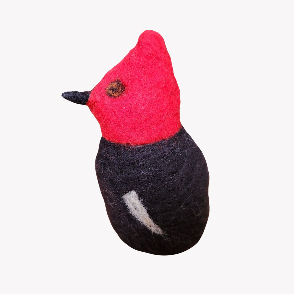 Figura Ave Nativa Pájaro Carpintero Vellón Agujado - Witralun