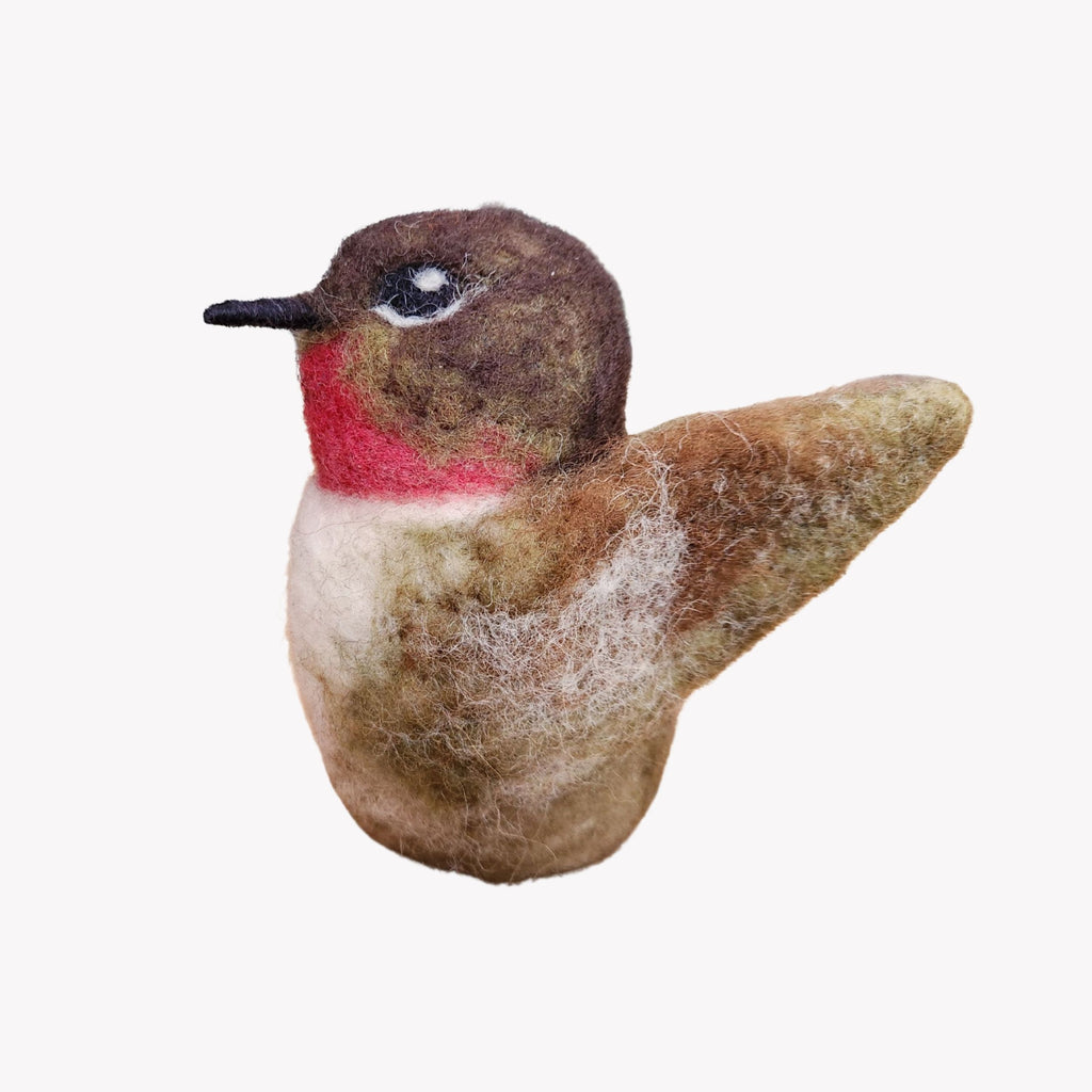 Figura Ave Nativa Picaflor Vellón Agujado - Witralun