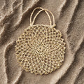 Bolsa Pilwa del Lago Budi Redonda Natural con Mango Natural Mediana - Witralun