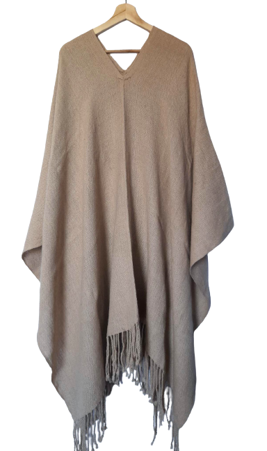 Poncho de Lana de Alpaca Tejido a Mano - a pedido Witralun