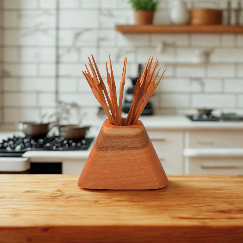 Porta 12 Pinchos de Madera Nativa Triangular - Witralun