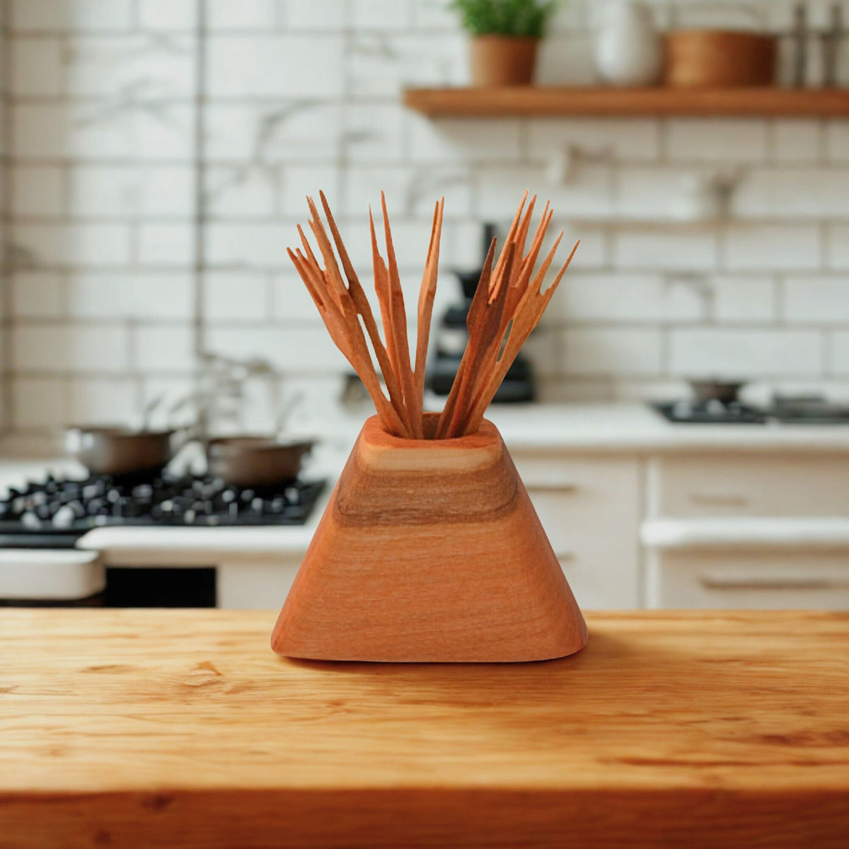 Porta 12 Pinchos de Madera Nativa Triangular - Witralun