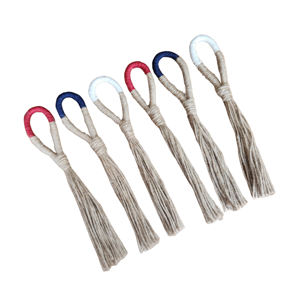 Set 6 Porta Servilletas de Yute y Lino Colores Bandera - Witralun