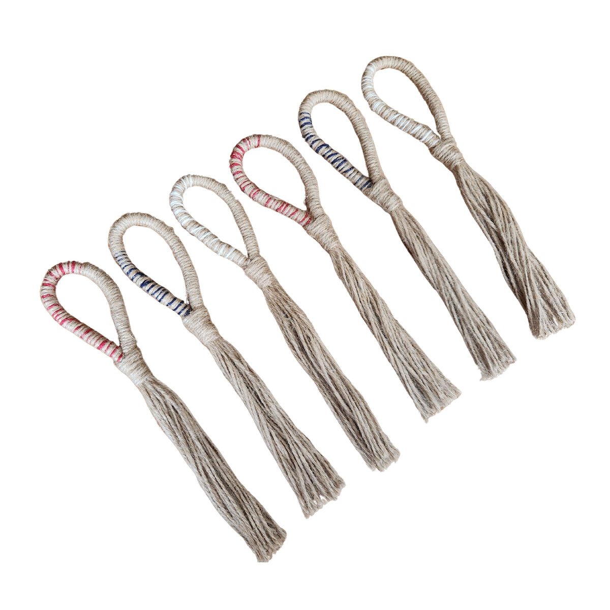 Set 6 Porta Servilletas de Yute y Lino Entrelazado - Witralun