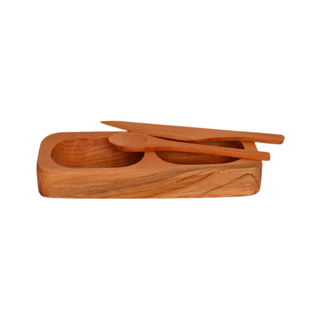 Salsero de Madera de Raulí Doble- Witralun