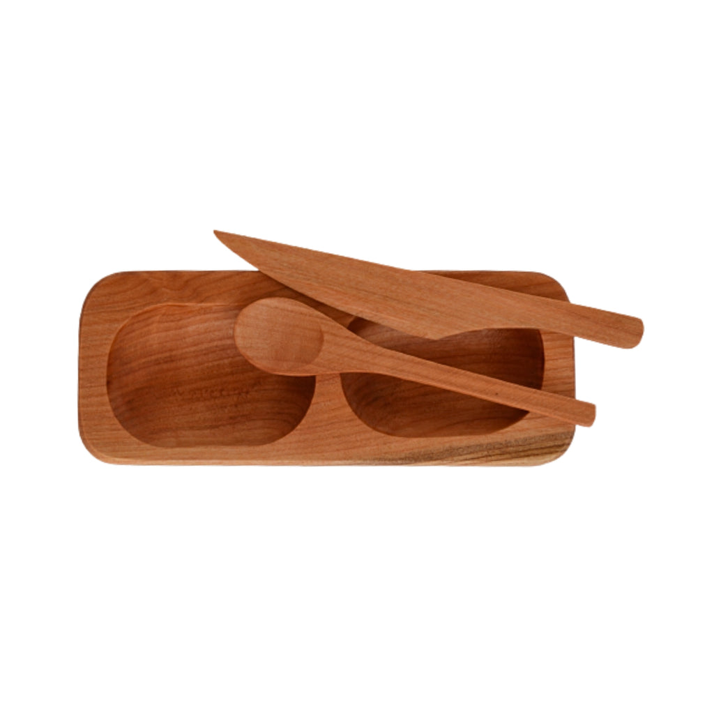 Salsero de Madera de Raulí Doble- Witralun