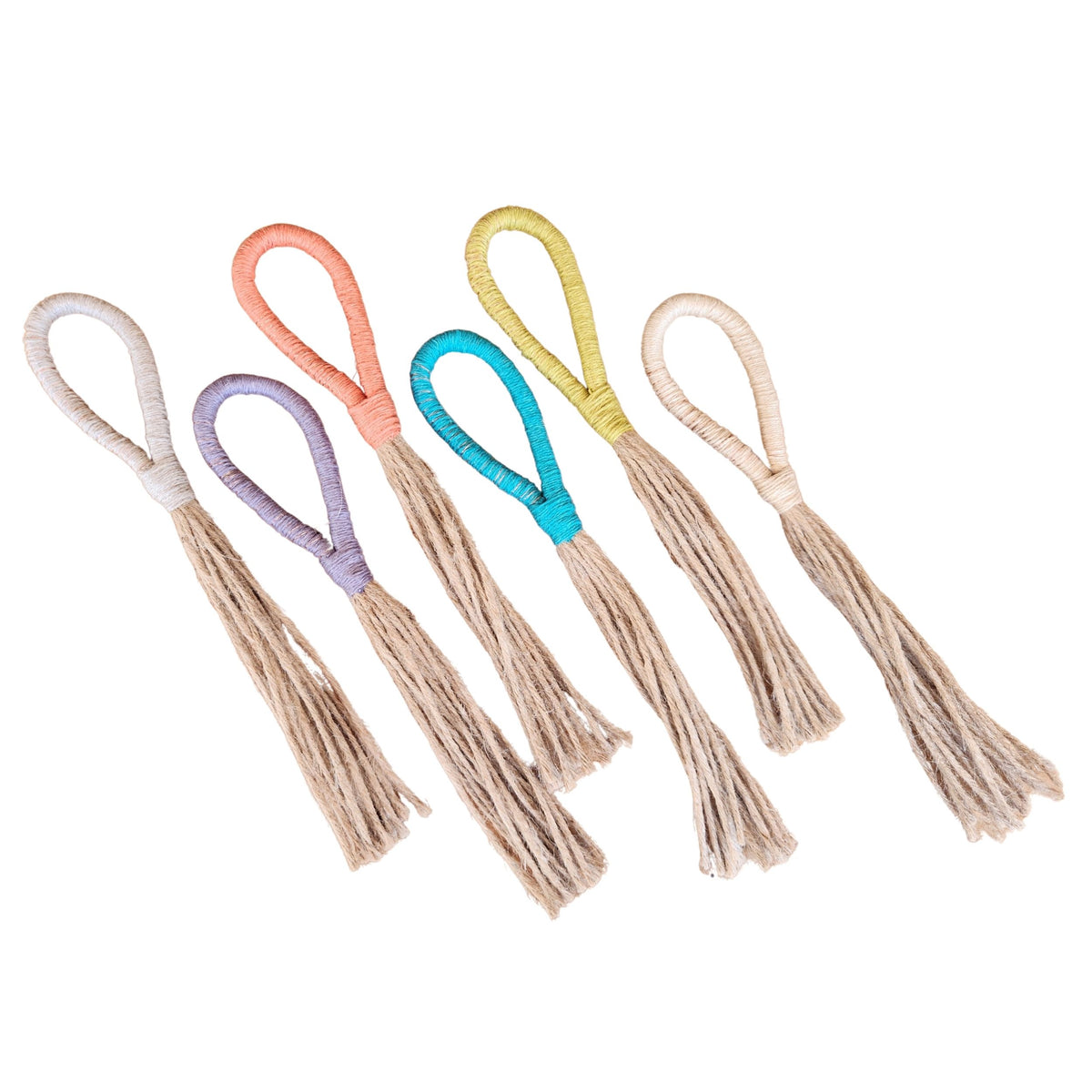 Set 6 Porta Servilletas de Lino Diversos Colores y Cobre - Witralun