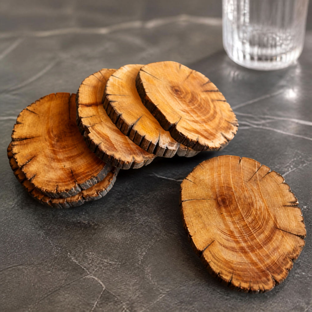 Set de 6 Posavasos de Madera de Ciprés de las Guaitecas - Witralun