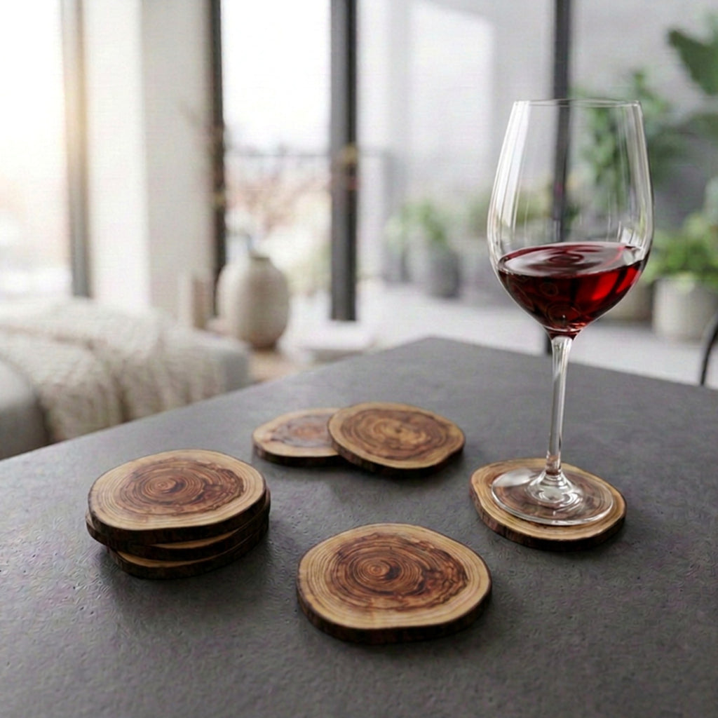 Set de 6 Posavasos de Madera de Aromo - Witralun