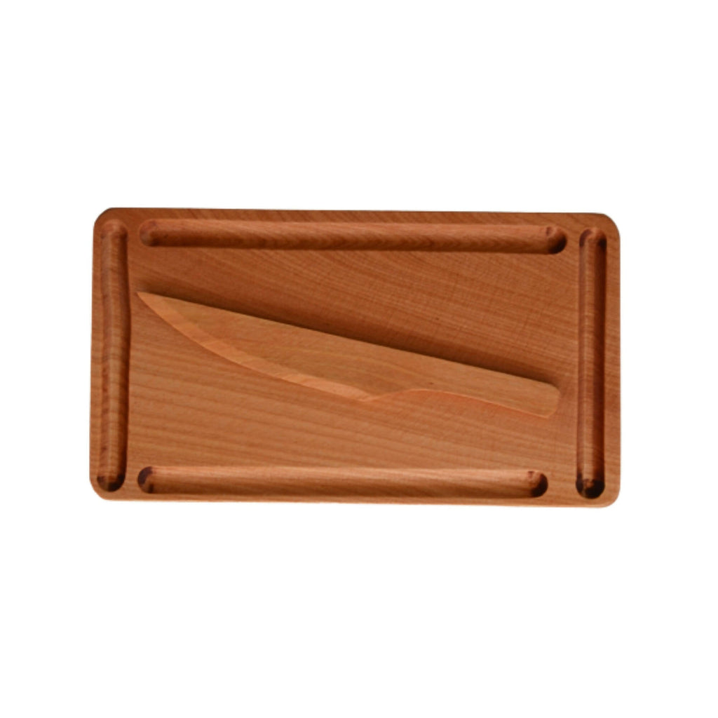 Quesera o Mantequillera de Madera con Cuchillo - Witralun